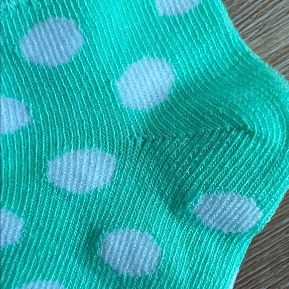 Polka Dot Baby Socks - Mint Green and White NWOT Size 9-12 Months - Picture 4 of 7